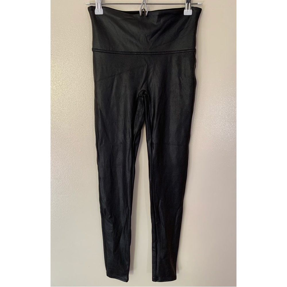 Spanx • M • Black Faux Leather Leggings